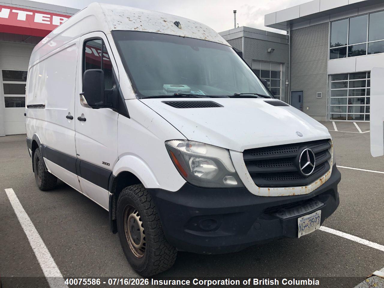 2015 MERCEDES BENZ SPRINTER 2500 STANDARD ROOF thumbnail 2