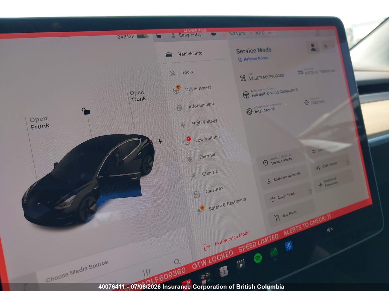 2020 TESLA MODEL 3 thumbnail 8