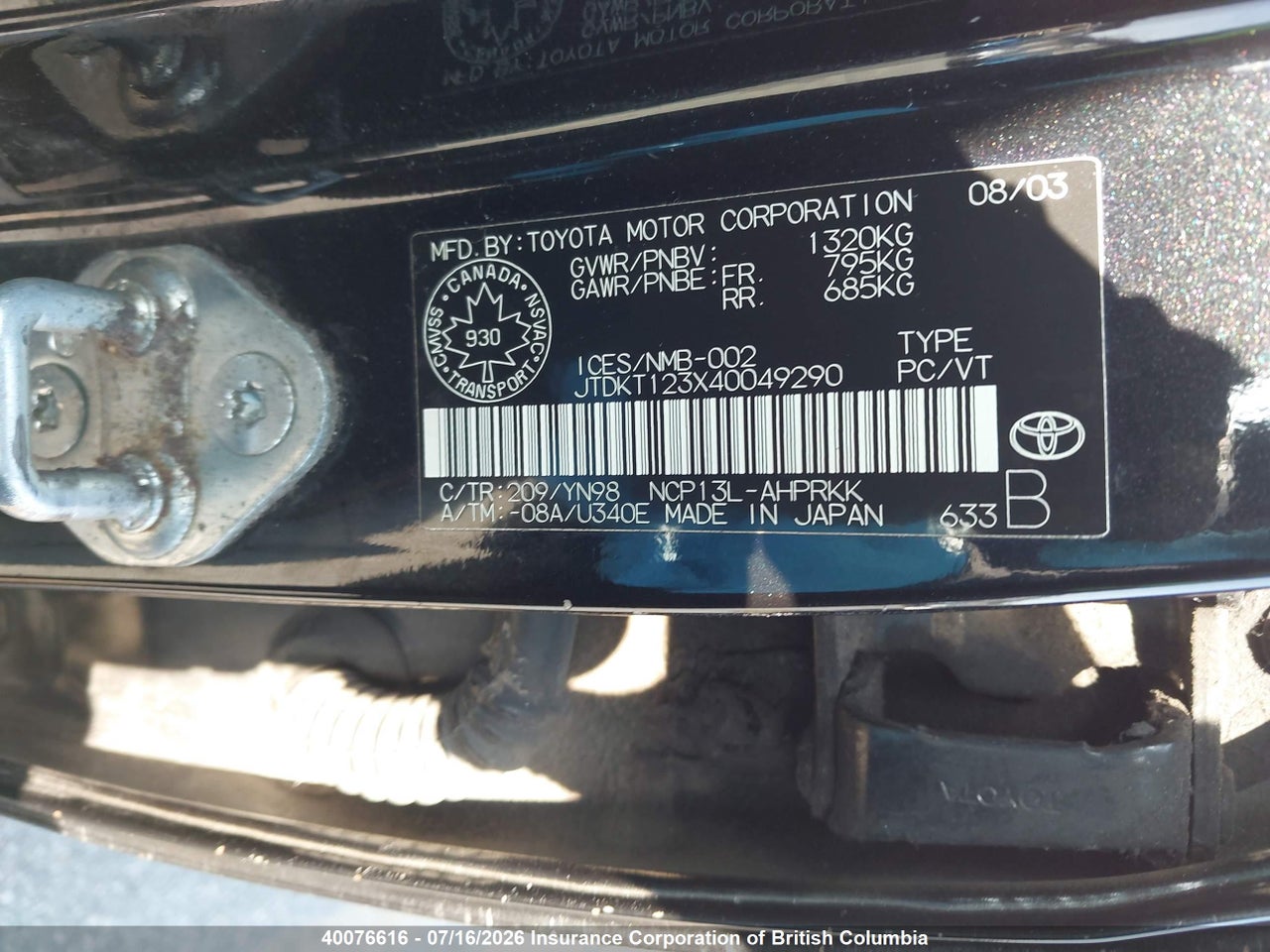 2004 TOYOTA ECHO thumbnail 10