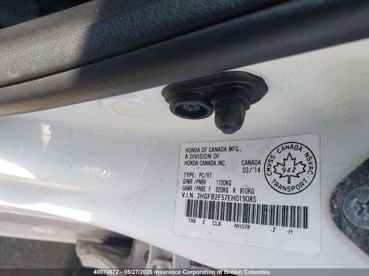2014 HONDA CIVIC LX thumbnail 10