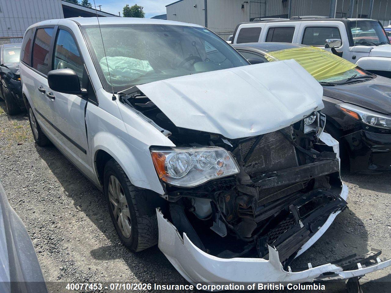2015 DODGE GRAND CARAVAN SE thumbnail 2