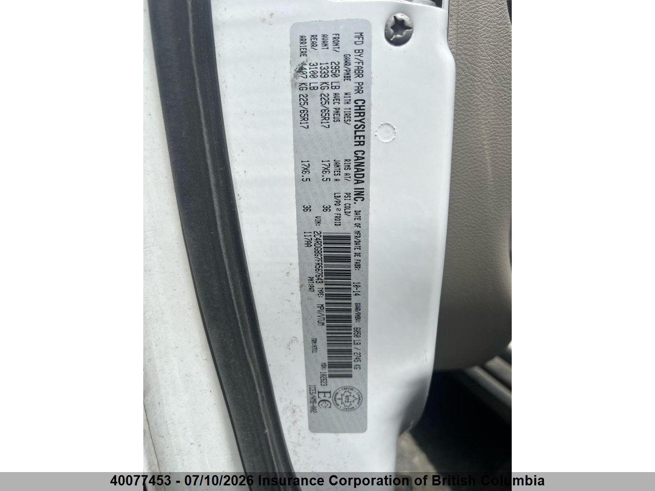 2015 DODGE GRAND CARAVAN SE thumbnail 6