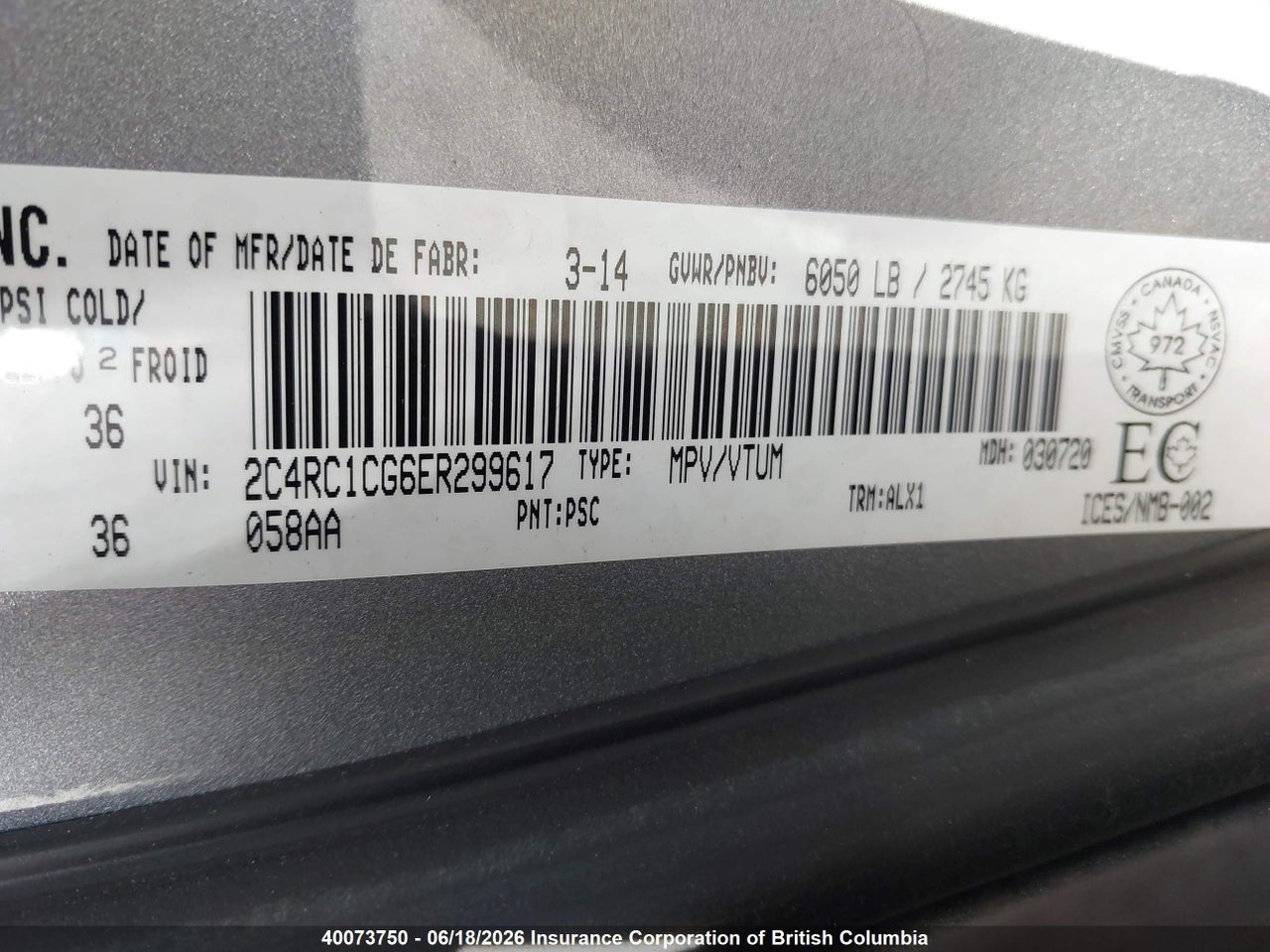 2014 CHRYSLER TOWN & COUNTRY TOURING L thumbnail 10