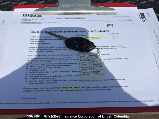 2013 SUBARU XV CROSSTREK LIMITED PACKAGE thumbnail 10