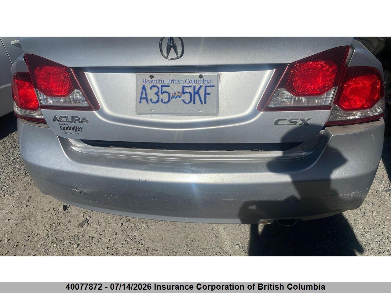 2009 ACURA CSX thumbnail 7