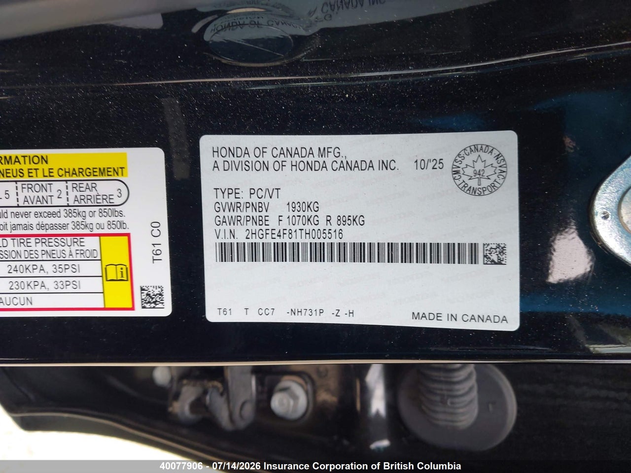 2026 HONDA CIVIC thumbnail 10