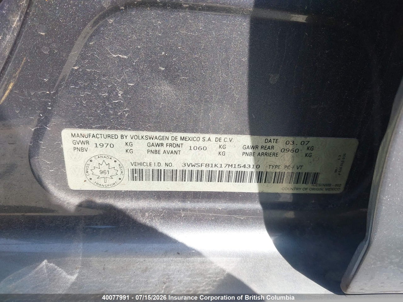 2007 VOLKSWAGEN JETTA thumbnail 10