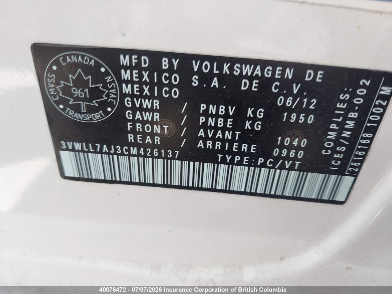 2012 VOLKSWAGEN JETTA TDI thumbnail 10