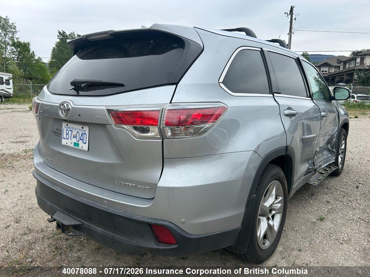 2015 TOYOTA HIGHLANDER LIMITED/LTD PLATINUM thumbnail 5