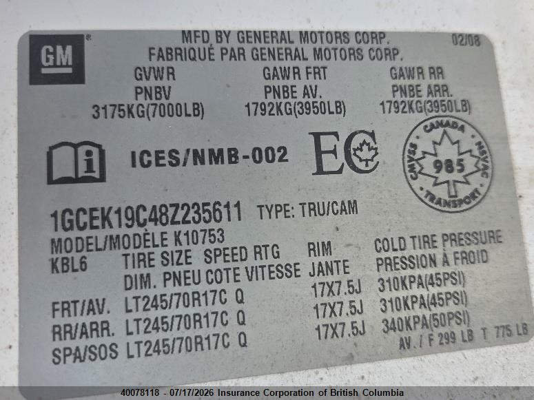 2008 CHEVROLET SILVERADO K1500 thumbnail 6