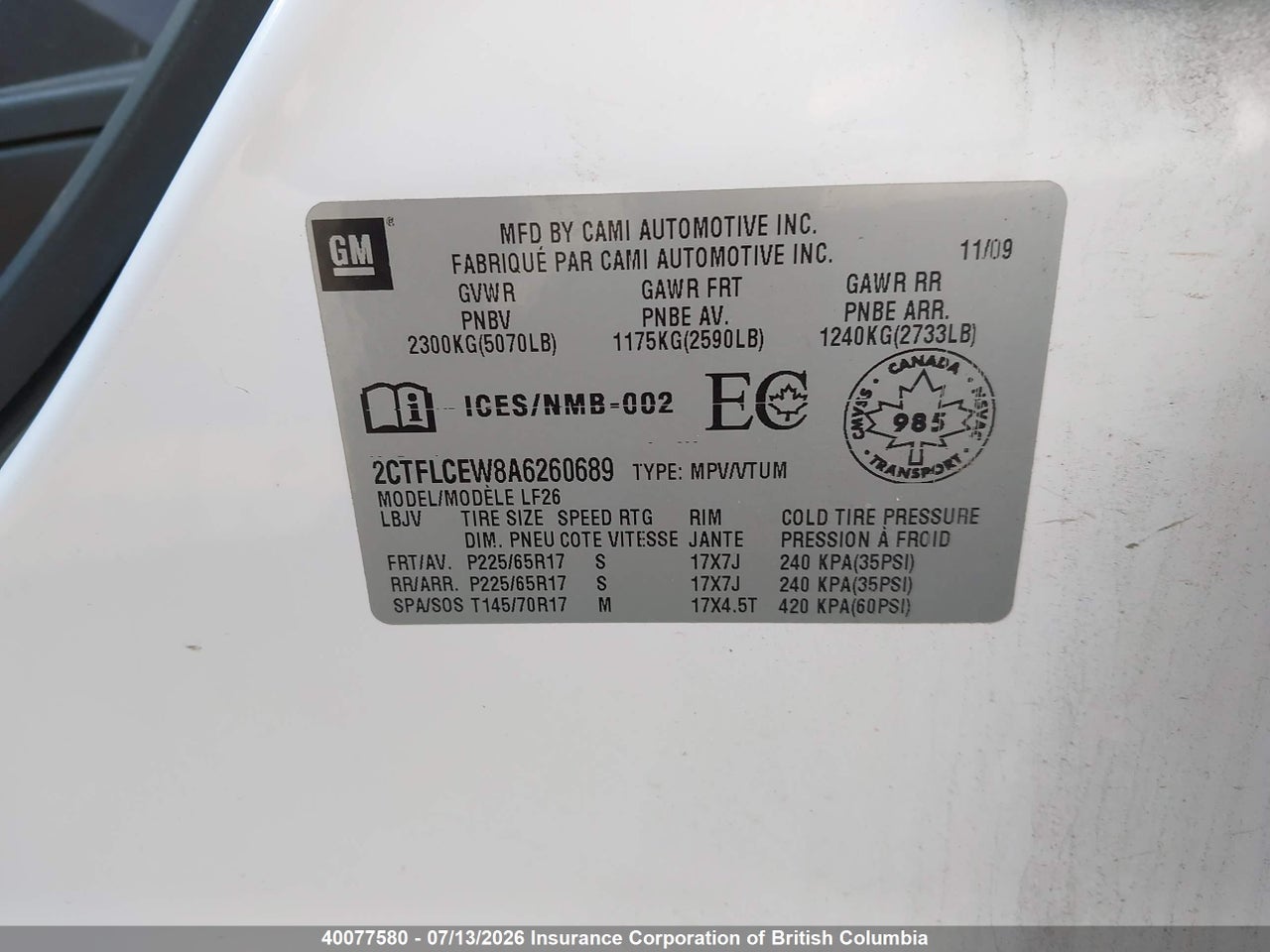 2010 GMC TERRAIN SLE thumbnail 10