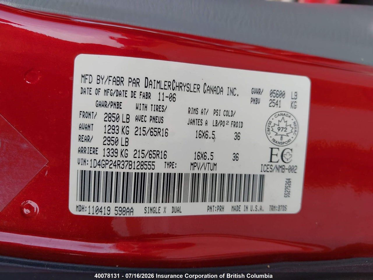 2007 DODGE GRAND CARAVAN thumbnail 10