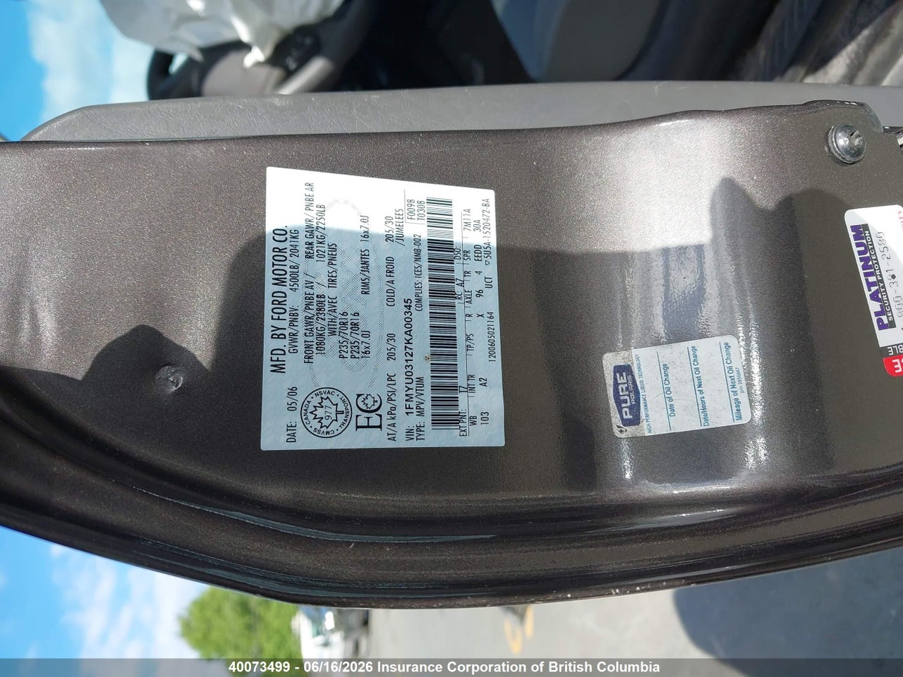 2007 FORD ESCAPE XLT thumbnail 10