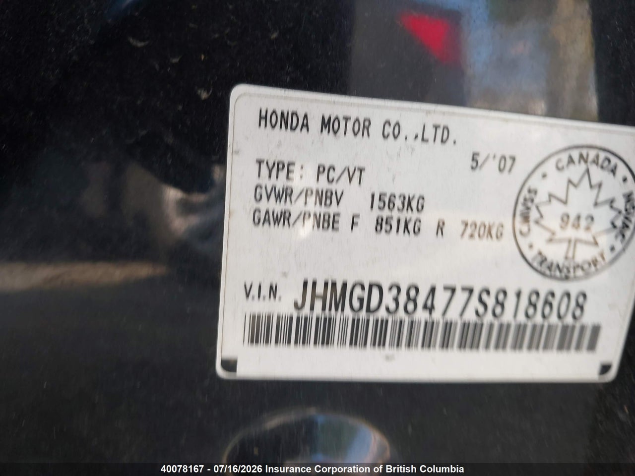 2007 HONDA FIT thumbnail 10