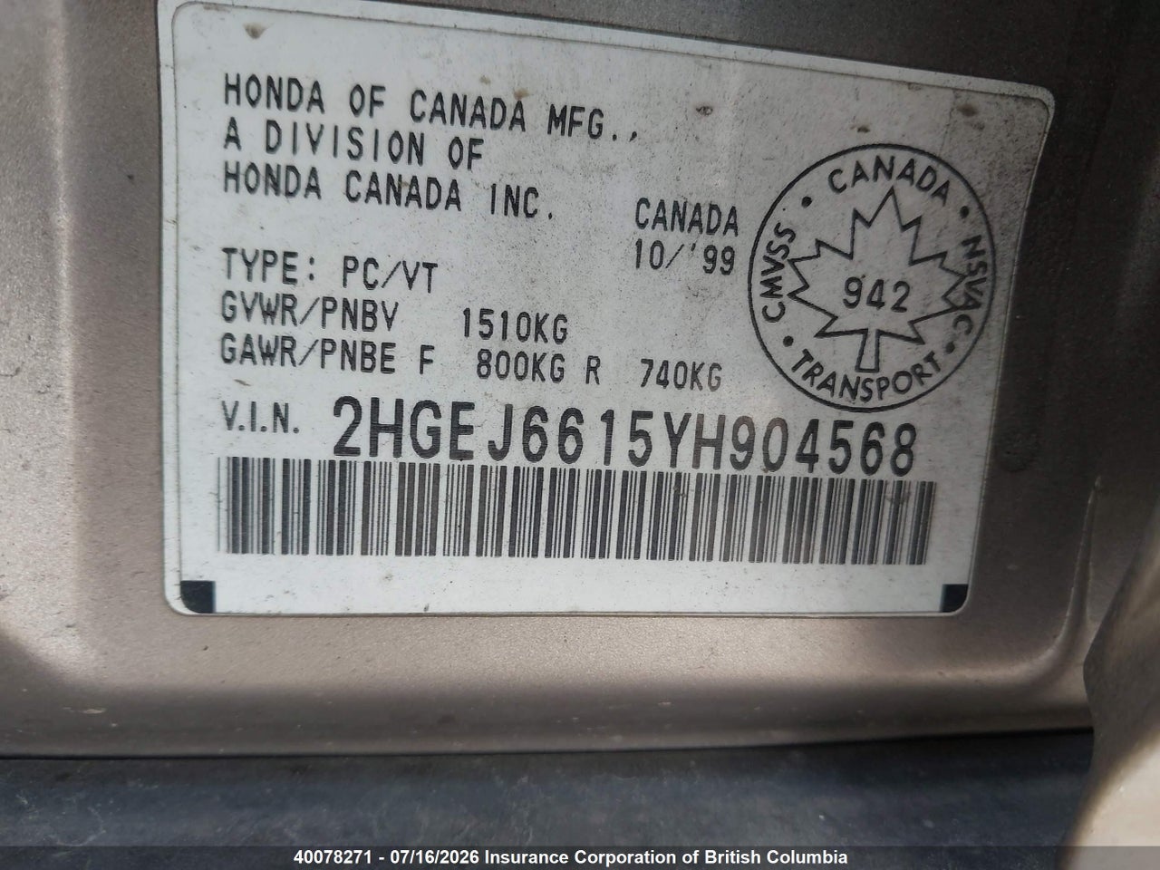 2000 HONDA CIVIC thumbnail 10