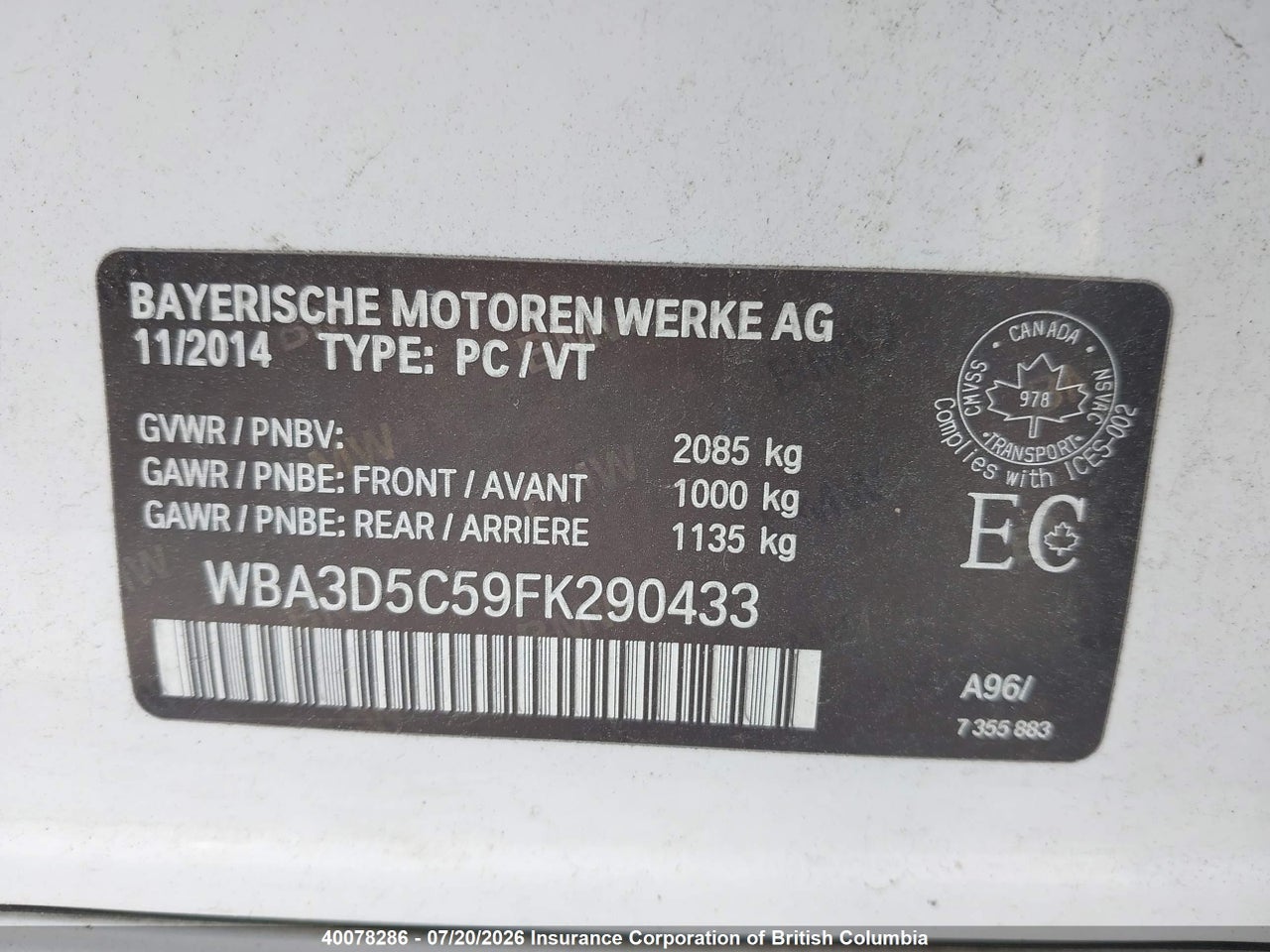 2015 BMW 328 D XDRIVE thumbnail 10
