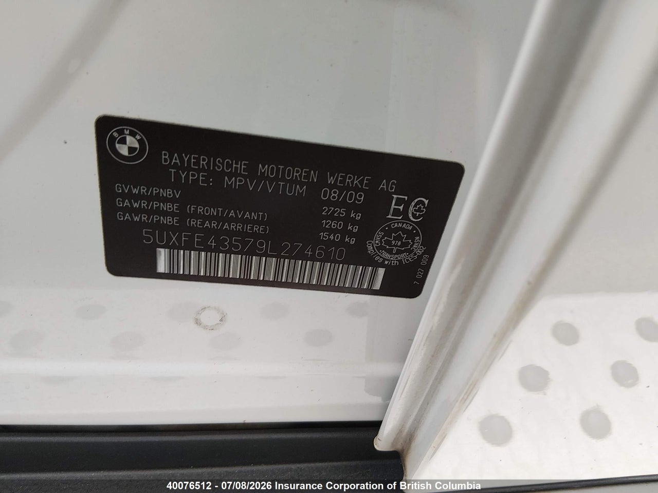 2009 BMW X5 XDRIVE30I thumbnail 10