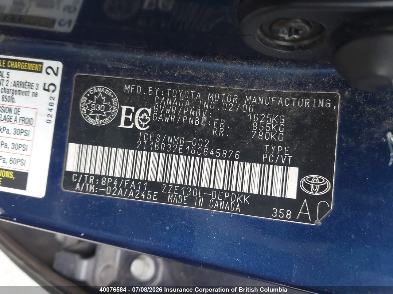 2006 TOYOTA COROLLA CE/LE/S thumbnail 10