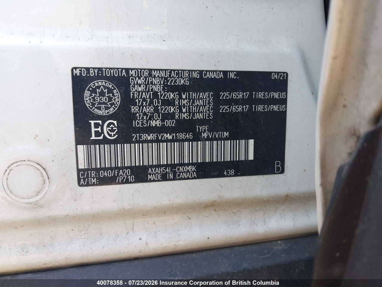 2021 TOYOTA RAV4 thumbnail 10
