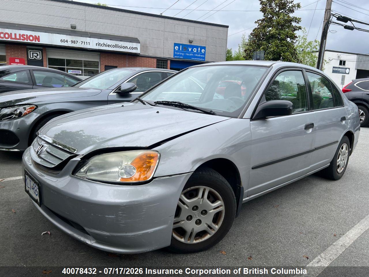 2002 HONDA CIVIC thumbnail 3