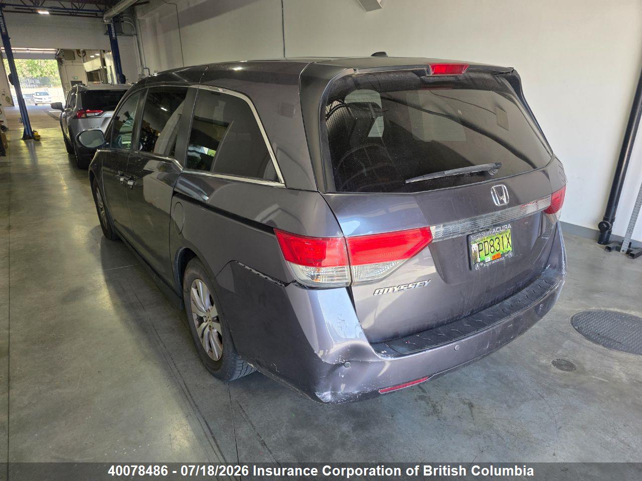 2016 HONDA ODYSSEY EX-L thumbnail 4