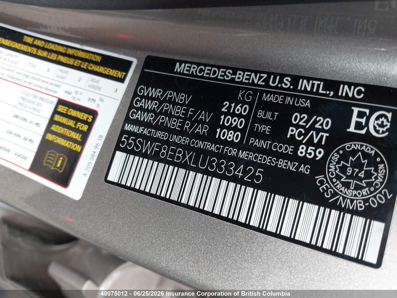 2020 MERCEDES BENZ C 300 4MATIC thumbnail 10