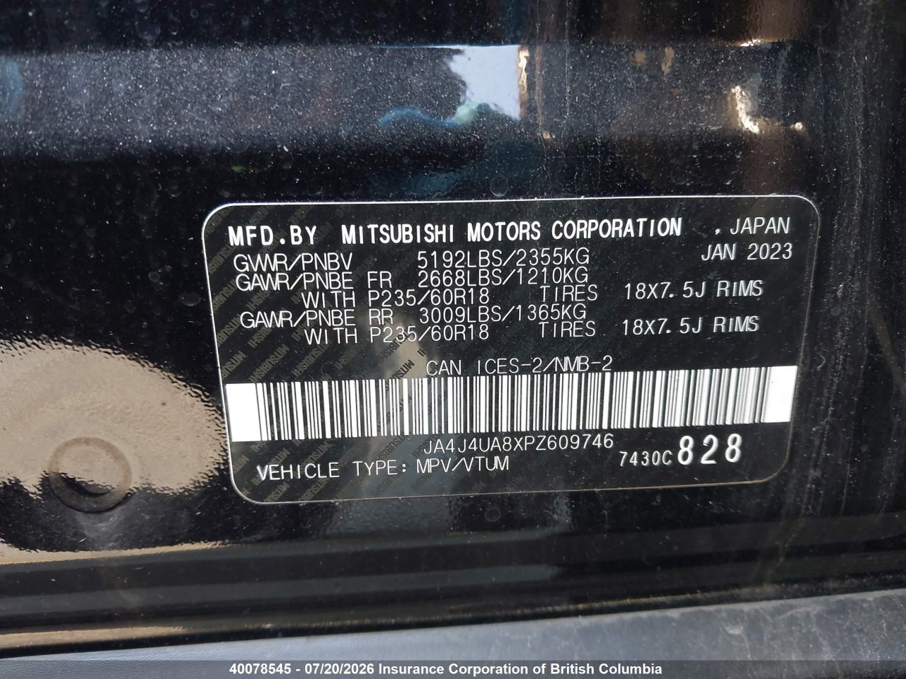2023 MITSUBISHI OUTLANDER LE/LE PREMIUM/NOIR/SE/SEL thumbnail 10