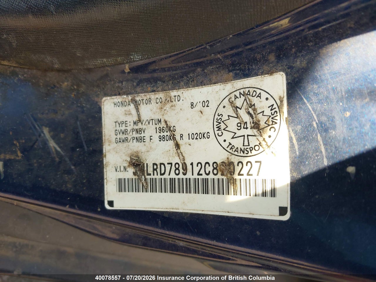 2002 HONDA CR-V thumbnail 10