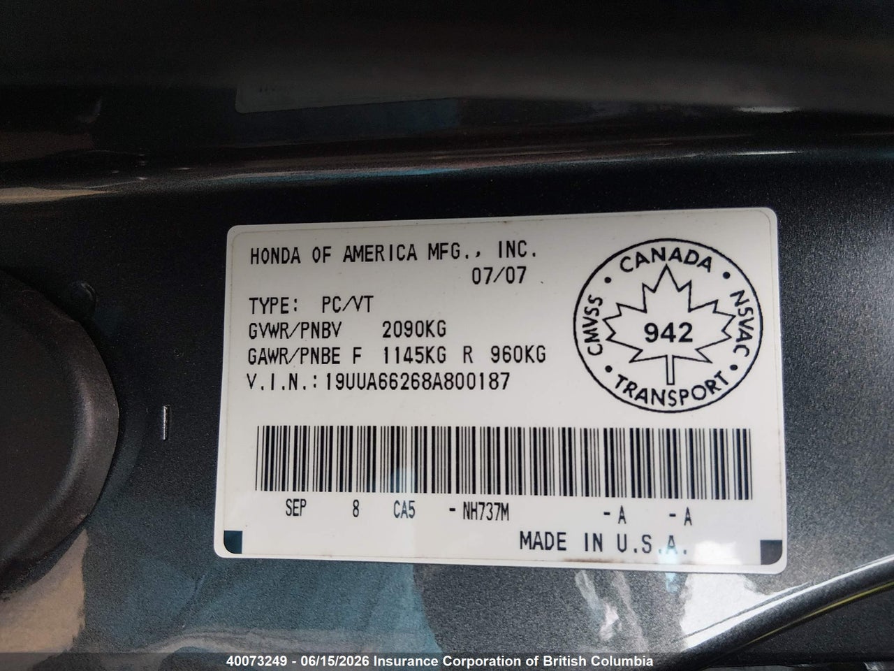 2008 ACURA TL thumbnail 10
