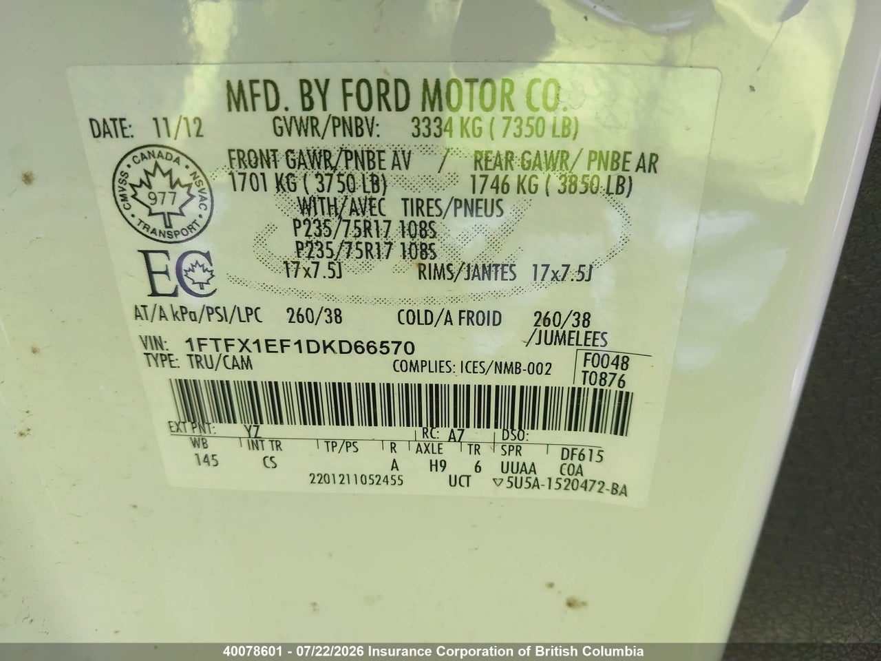 2013 FORD F150 thumbnail 10