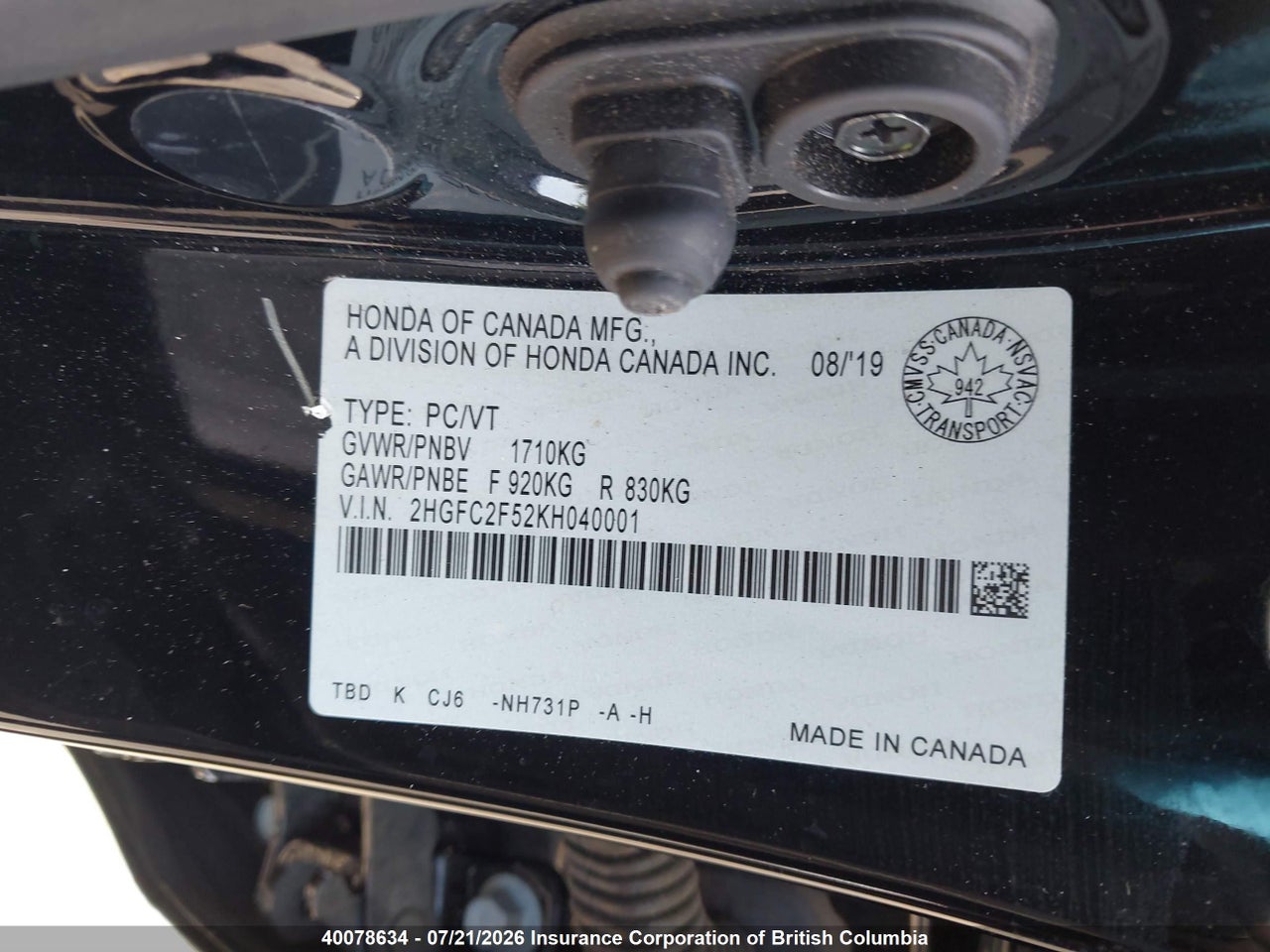 2019 HONDA CIVIC thumbnail 10