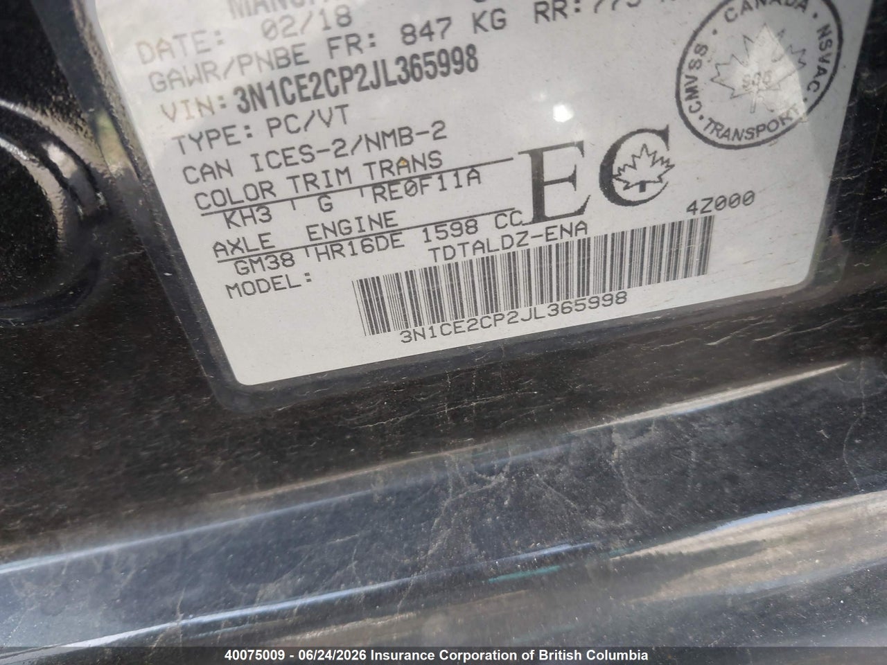 2018 NISSAN VERSA NOTE S/SR/SV thumbnail 10