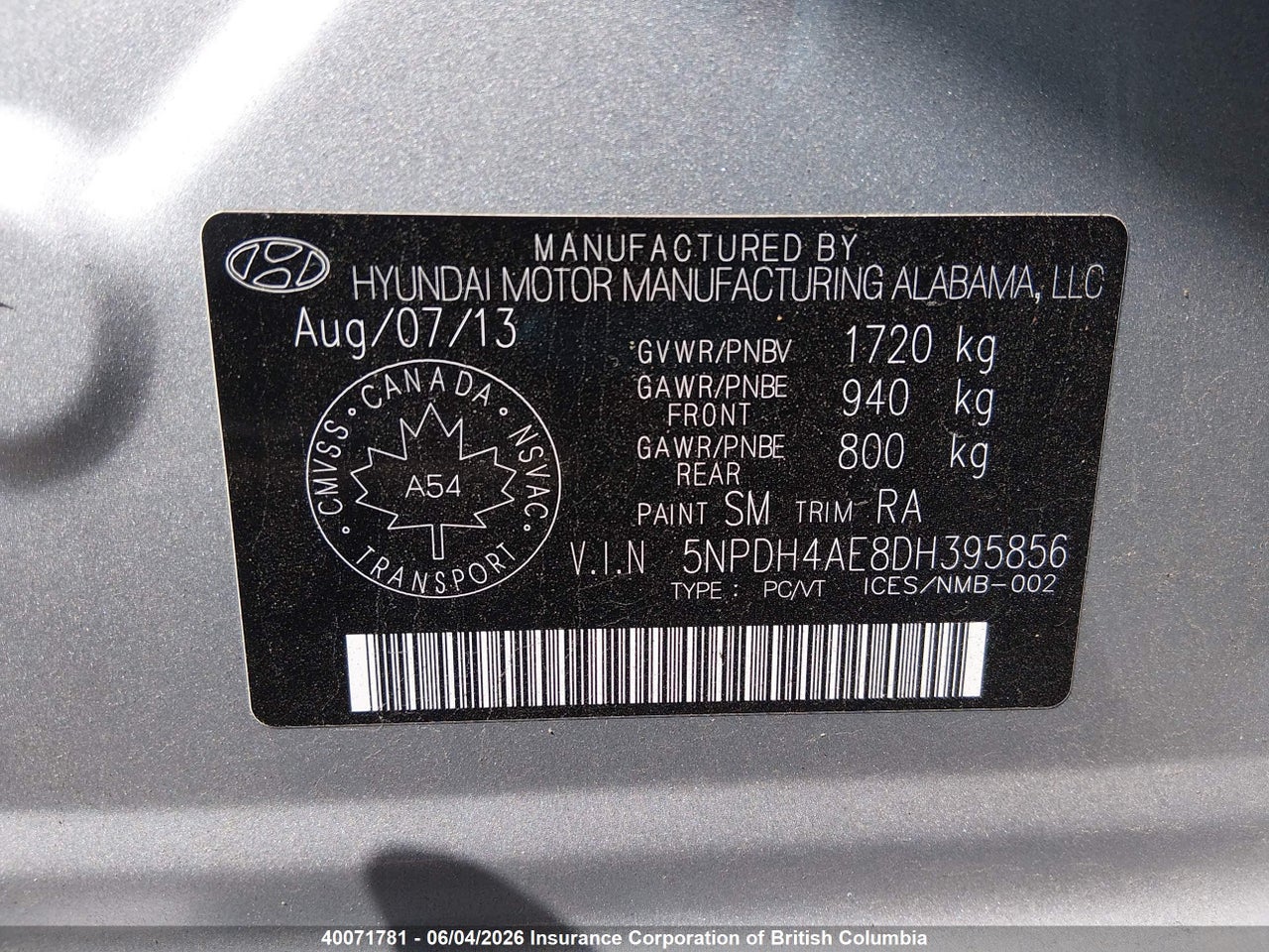 2013 HYUNDAI ELANTRA GLS/LIMITED thumbnail 10
