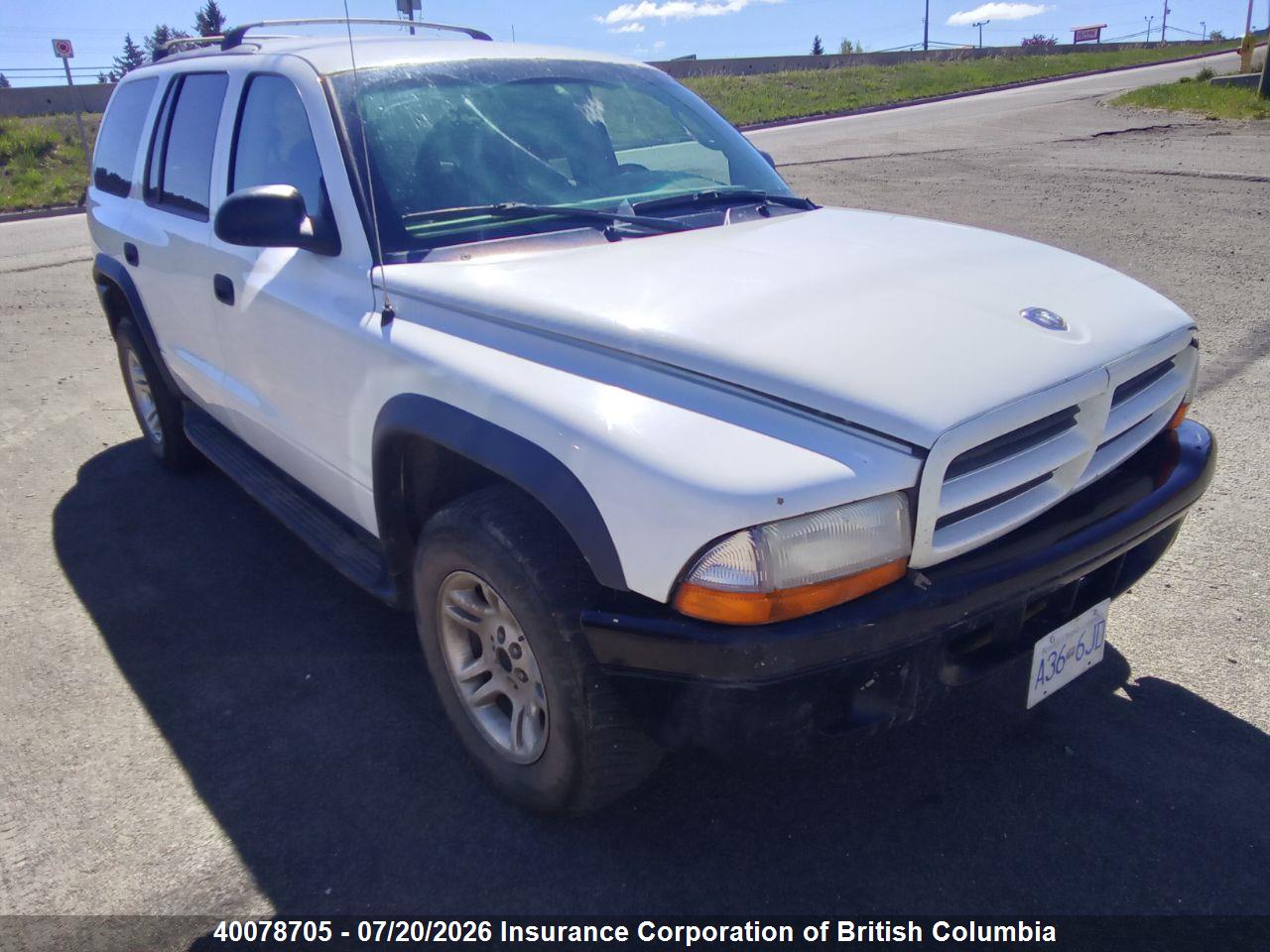 2003 DODGE DURANGO SPORT thumbnail 2