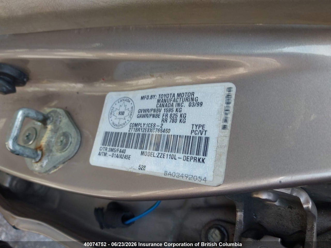 1999 TOYOTA COROLLA VE/CE/LE thumbnail 10
