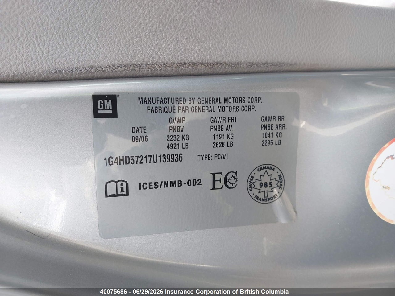 2007 BUICK LUCERNE CXL thumbnail 10