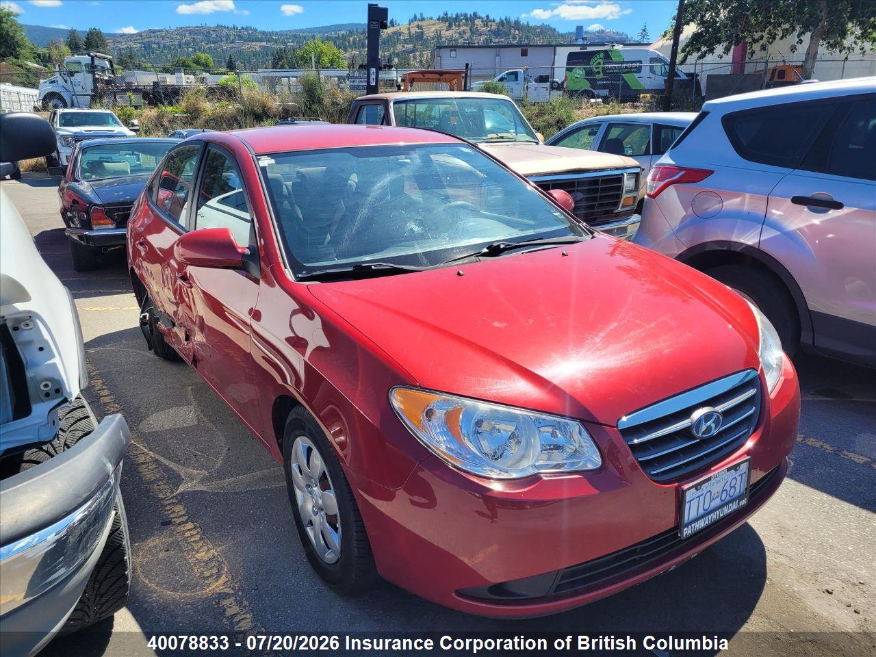 2009 HYUNDAI ELANTRA GLS/SE thumbnail 2