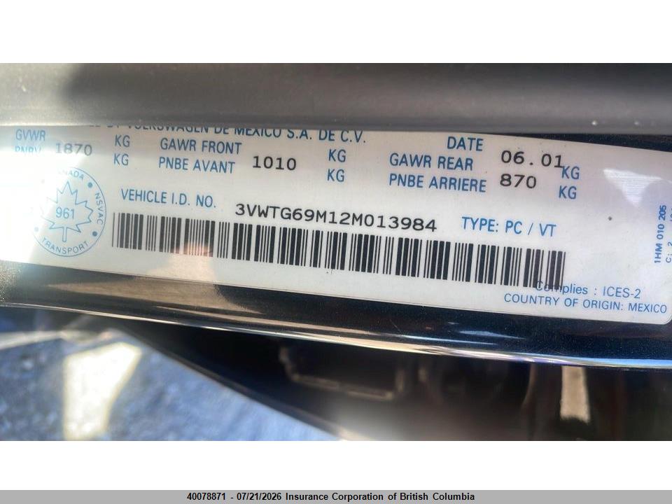 2002 VOLKSWAGEN JETTA thumbnail 8