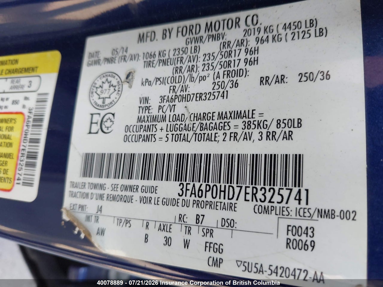 2014 FORD FUSION SE thumbnail 10
