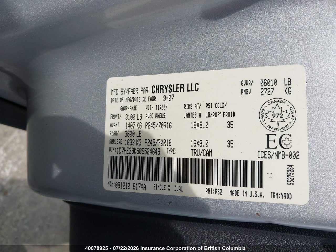 2008 DODGE DAKOTA SXT thumbnail 10