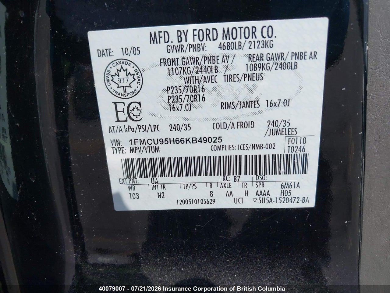 2006 FORD ESCAPE HEV thumbnail 10
