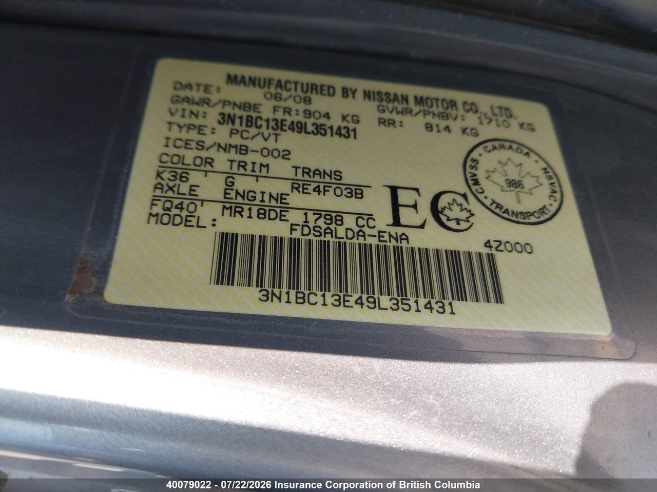 2009 NISSAN VERSA thumbnail 10