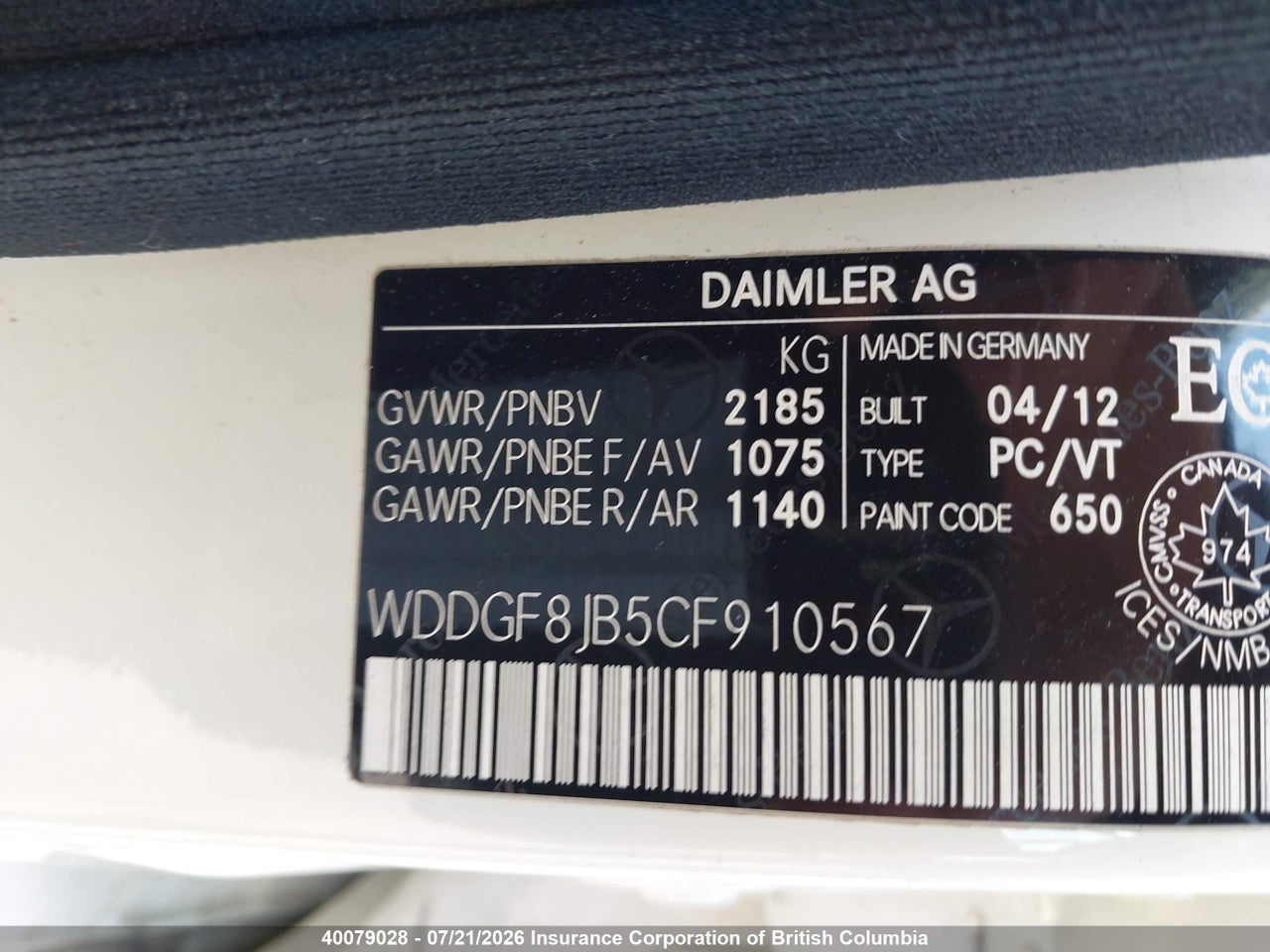 2012 MERCEDES BENZ C 350 4MATIC thumbnail 10