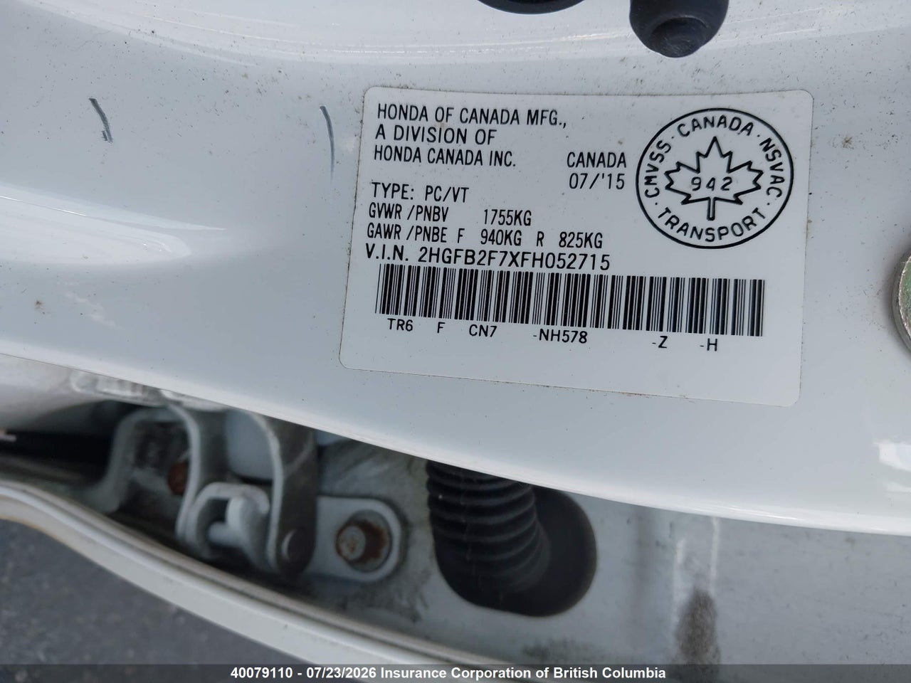 2015 HONDA CIVIC thumbnail 10