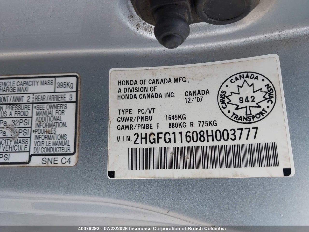 2008 HONDA CIVIC thumbnail 10