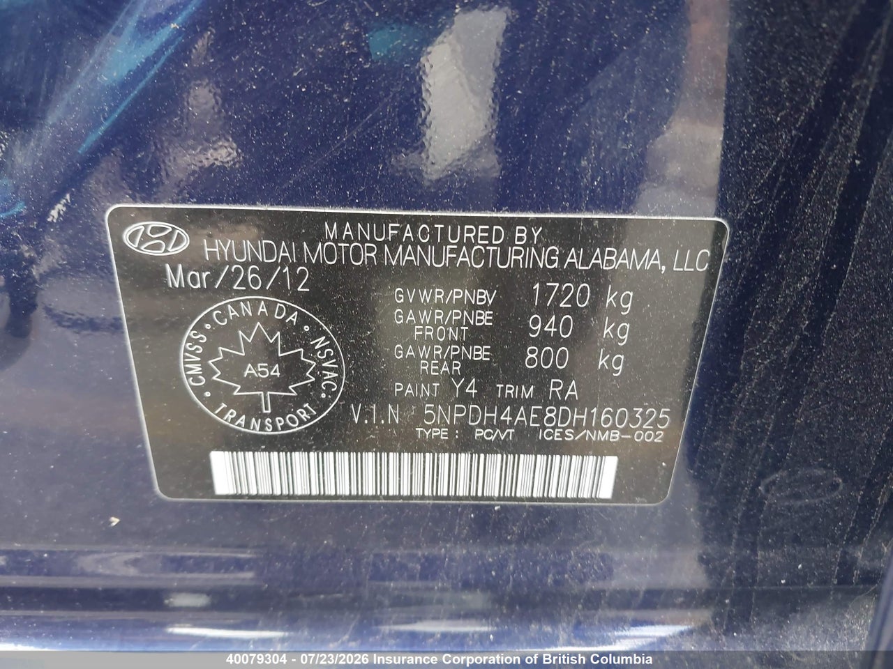 2013 HYUNDAI ELANTRA GLS/LIMITED thumbnail 10