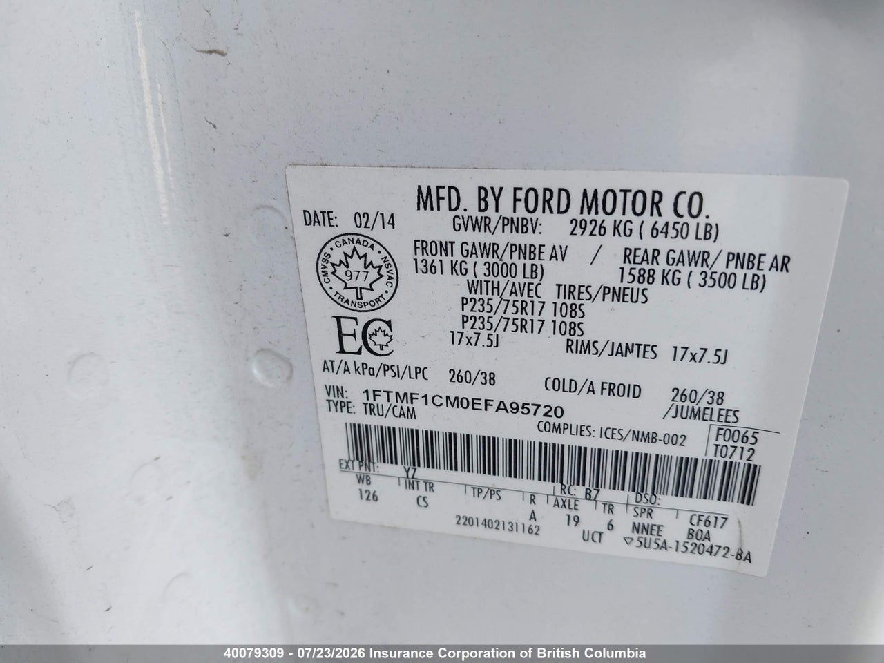 2014 FORD F150 thumbnail 10