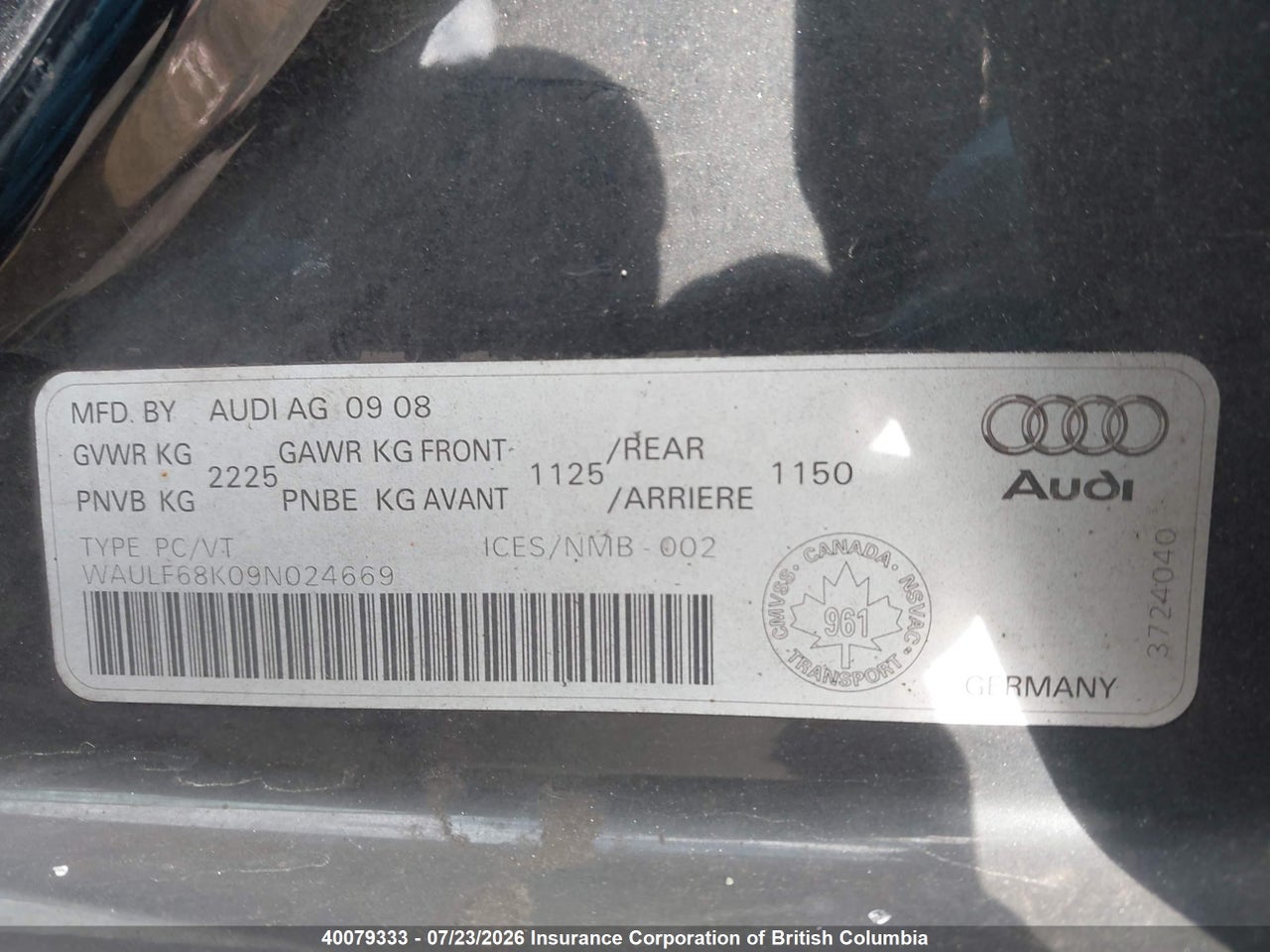 2009 AUDI A4 thumbnail 10