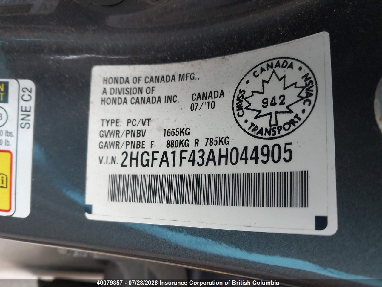 2010 HONDA CIVIC thumbnail 10