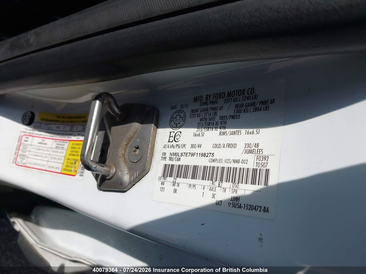 2015 FORD TRANSIT CONNECT XL thumbnail 10